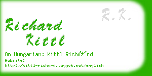 richard kittl business card